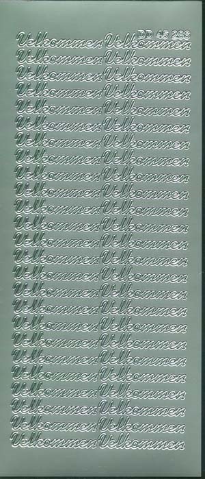 45286 - Velkommen - stickers - s�lv